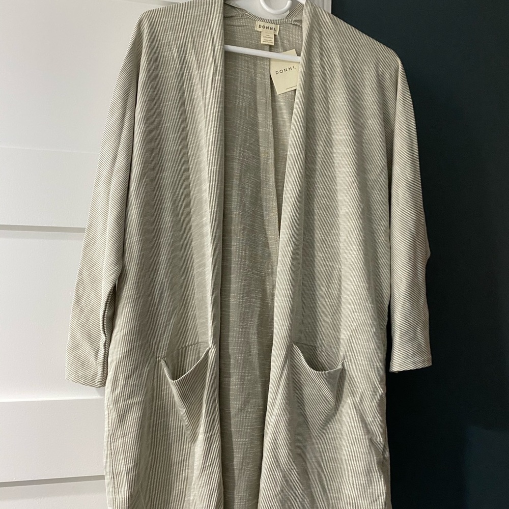 DONNI ribbed sweater coat